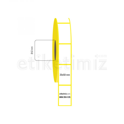 30x50 mm Lamine Termal Etiket