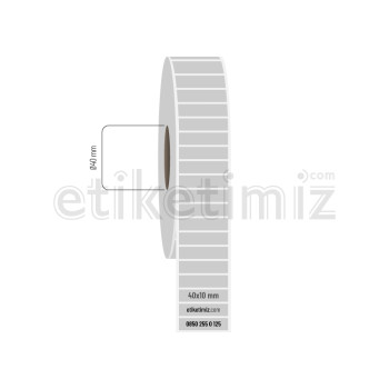 40x10 mm Silvermat Etiket 40x10 mm Silvermat Etiket