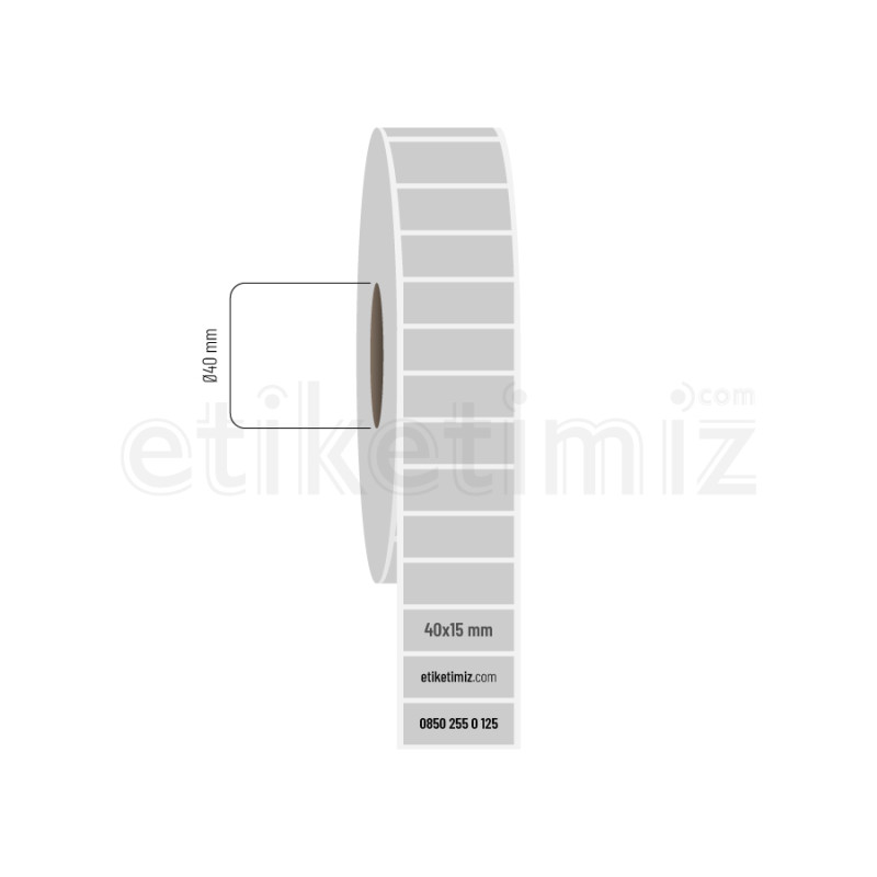 40x15 mm Silvermat Etiket 40x15 mm Silvermat Etiket