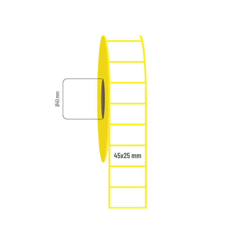 45x25 mm Vellum Etiket 45x25 mm Vellum Etiket