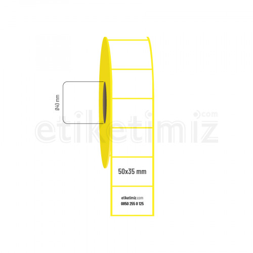 50x35 mm Kuşe Etiket