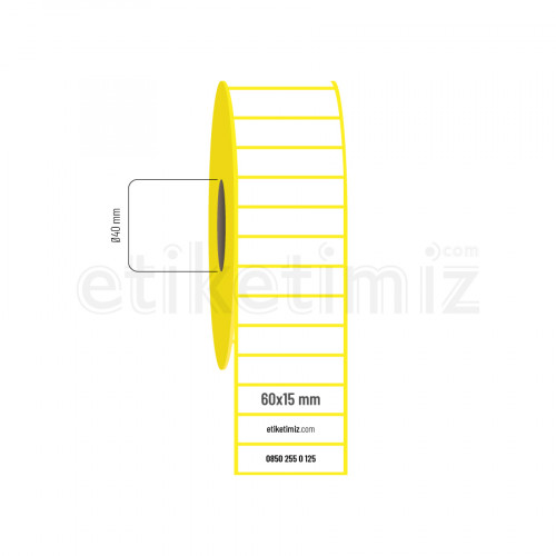 60x15 mm Kuşe Etiket