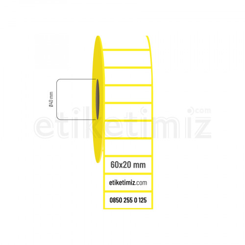 60x20 mm Kuşe Etiket