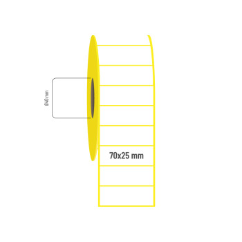 70x25 mm Vellum Etiket