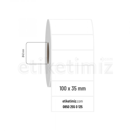 100x35 mm PP Opak Etiket