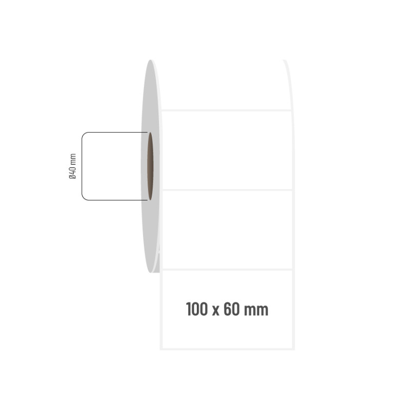 100x60 mm PP Opak Etiket 100x60 mm PP Opak Etiket
