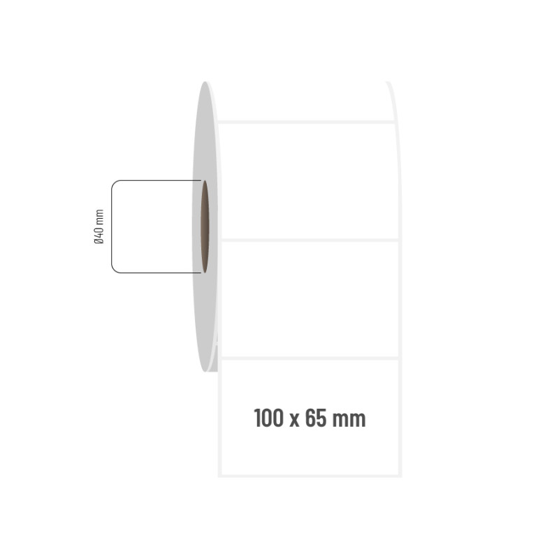 100x65 mm PP Opak Etiket 100x65 mm PP Opak Etiket