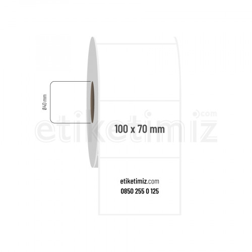 100x70 mm PP Opak Etiket 100x70 mm PP Opak Etiket