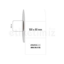 100x80 mm PP Opak Etiket