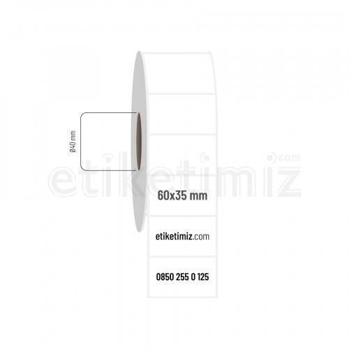 60x35 mm PP Opak Etiket