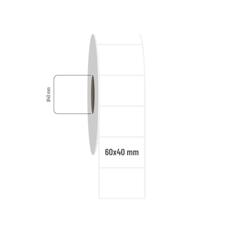 60x40 mm PP Opak Etiket 60x40 mm PP Opak Etiket