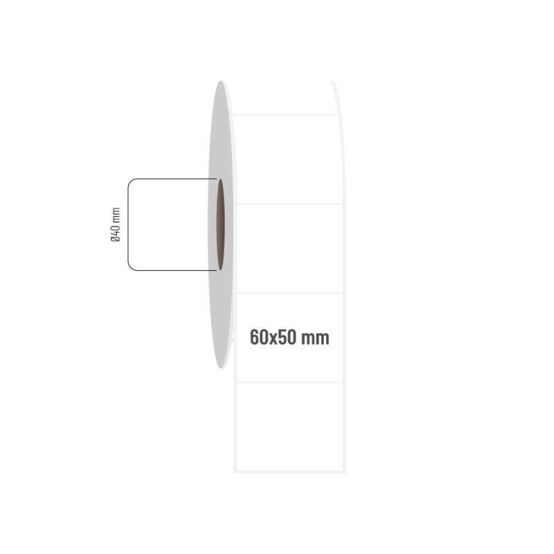 60x50 mm PP Opak Etiket 60x50 mm PP Opak Etiket