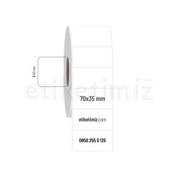 70x35 mm PP Opak Etiket
