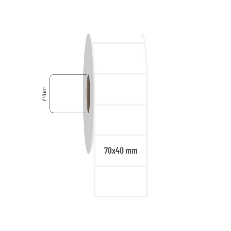 70x40 mm PP Opak Etiket 70x40 mm PP Opak Etiket