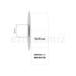 70x70 mm PP Opak Etiket