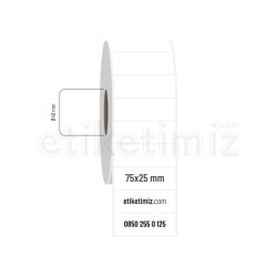 75x25 mm PP Opak Etiket