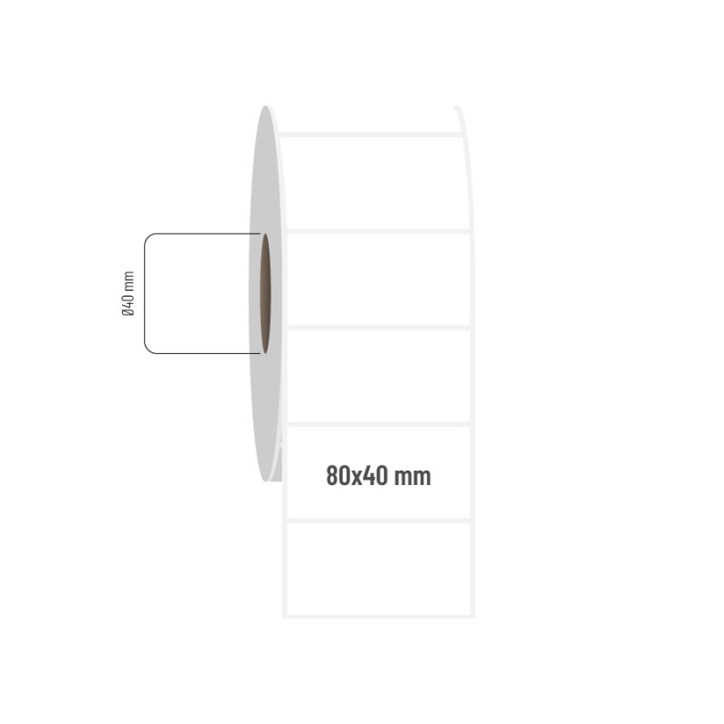 80x40 mm PP Opak Etiket 80x40 mm PP Opak Etiket