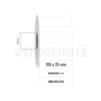 100x25 mm PP Şeffaf Etiket 100x25 mm PP Şeffaf Etiket