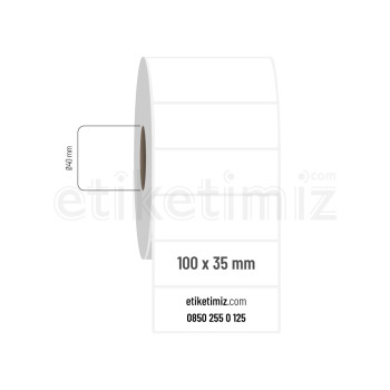 100x35 mm PP Şeffaf Etiket 100x35 mm PP Şeffaf Etiket