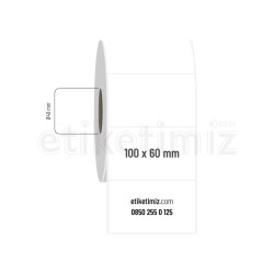 100x60 mm PP Şeffaf Etiket
