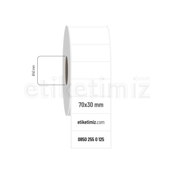 70x30 mm PP Şeffaf Etiket 70x30 mm PP Şeffaf Etiket