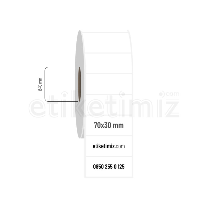 70x30 mm PP Şeffaf Etiket 70x30 mm PP Şeffaf Etiket