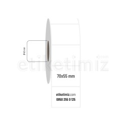 70x55 mm PP Şeffaf Etiket
