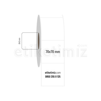 70x70 mm PP Şeffaf Etiket 70x70 mm PP Şeffaf Etiket