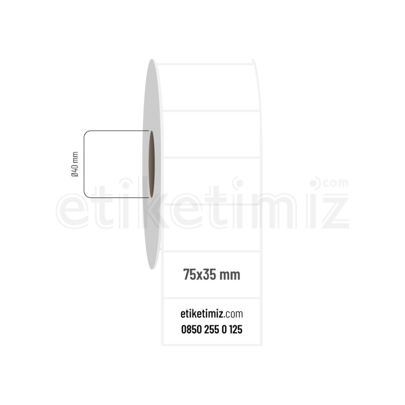 75x35 mm PP Şeffaf Etiket 75x35 mm PP Şeffaf Etiket