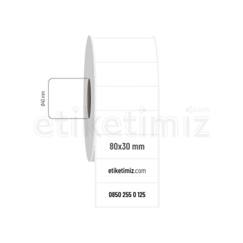 80x30 mm PP Şeffaf Etiket 80x30 mm PP Şeffaf Etiket
