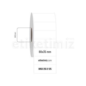 80x35 mm PP Şeffaf Etiket 80x35 mm PP Şeffaf Etiket
