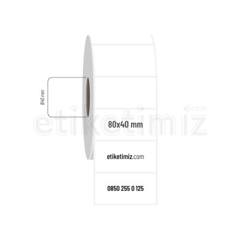 80x40 mm PP Şeffaf Etiket 80x40 mm PP Şeffaf Etiket