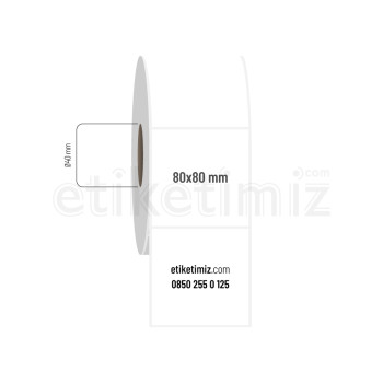 80x80 mm PP Şeffaf Etiket 80x80 mm PP Şeffaf Etiket