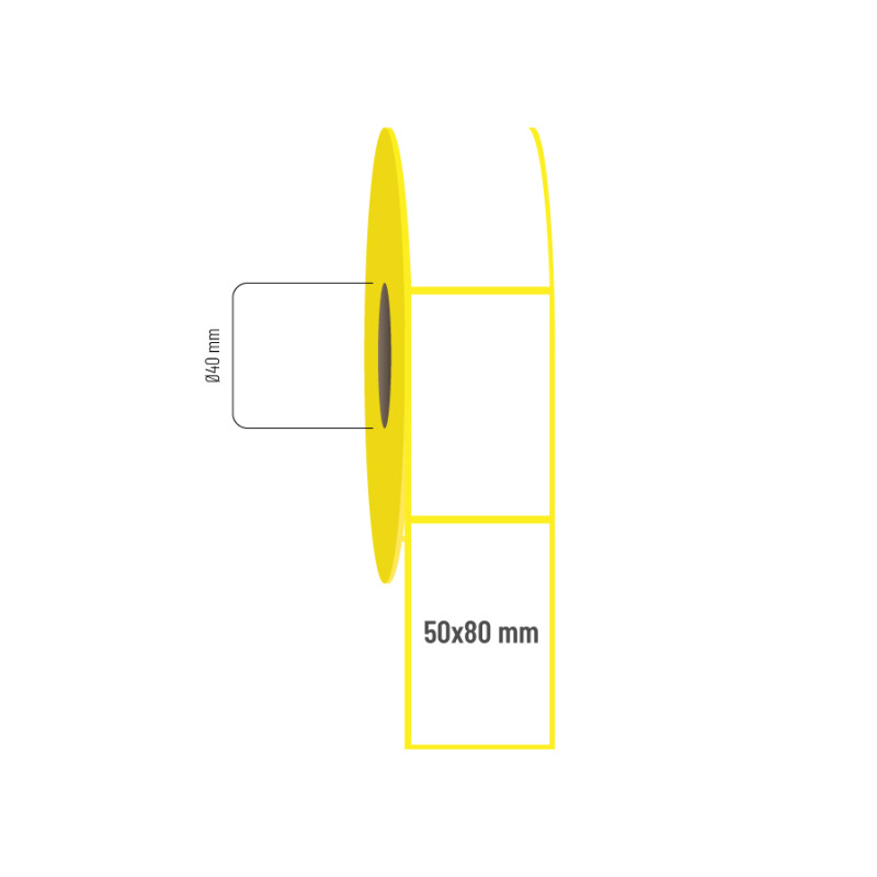 50x80 mm Kuşe Etiket 50x80 mm Kuşe Etiket
