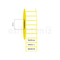 55x20 mm Kuşe Etiket