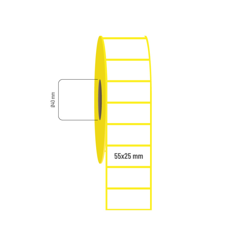 55x25 mm Kuşe Etiket