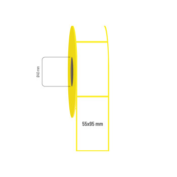 55x95 mm Kuşe Etiket 55x95 mm Kuşe Etiket