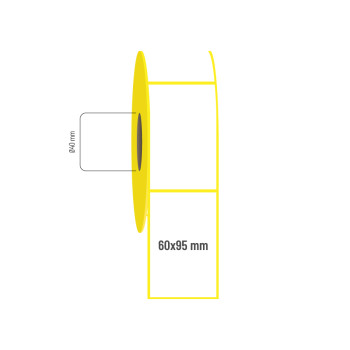 60x95 mm Kuşe Etiket 60x95 mm Kuşe Etiket