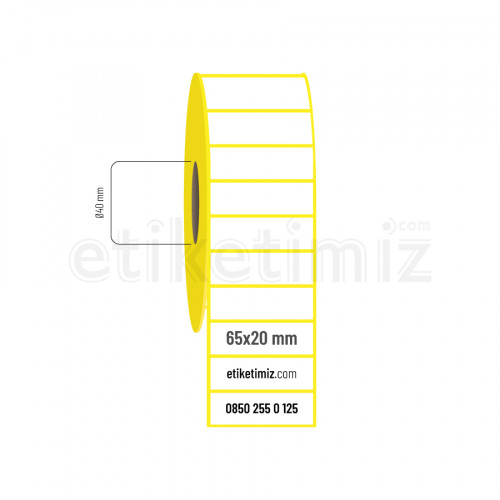 65x20 mm Kuşe Etiket 65x20 mm Kuşe Etiket