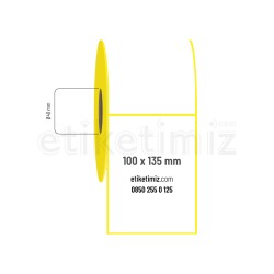 100x135 mm Kuşe Nonperm Etiket