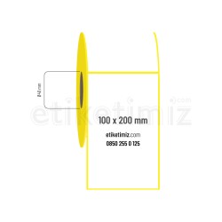 100x200 mm Kuşe Etiket
