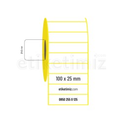 100x25 mm Kuşe Etiket