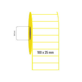100x25 mm Vellum Etiket 100x25 mm Vellum Etiket