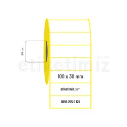 100x30 mm Kuşe Nonperm Etiket