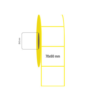 70x60 mm Vellum Etiket