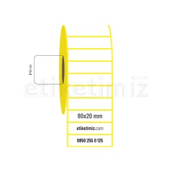 80x20 mm Kuşe Etiket