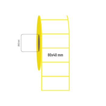 80x40 mm Vellum Etiket