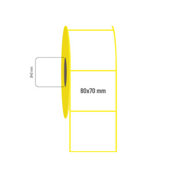 80x70 mm Vellum Etiket
