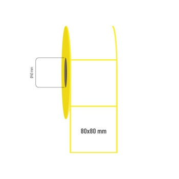 80x80 mm Vellum Etiket