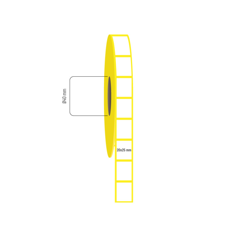 20x25 mm Lamine Termal Etiket 20x25 mm Lamine Termal Etiket